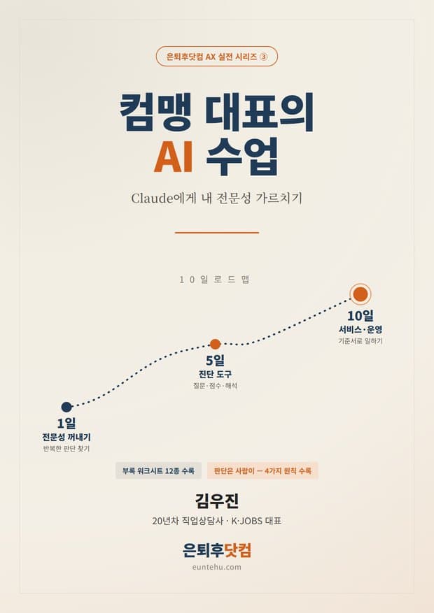 컴맹 대표의 AI 수업 — Claude에게 내 전문성 가르치기 표지